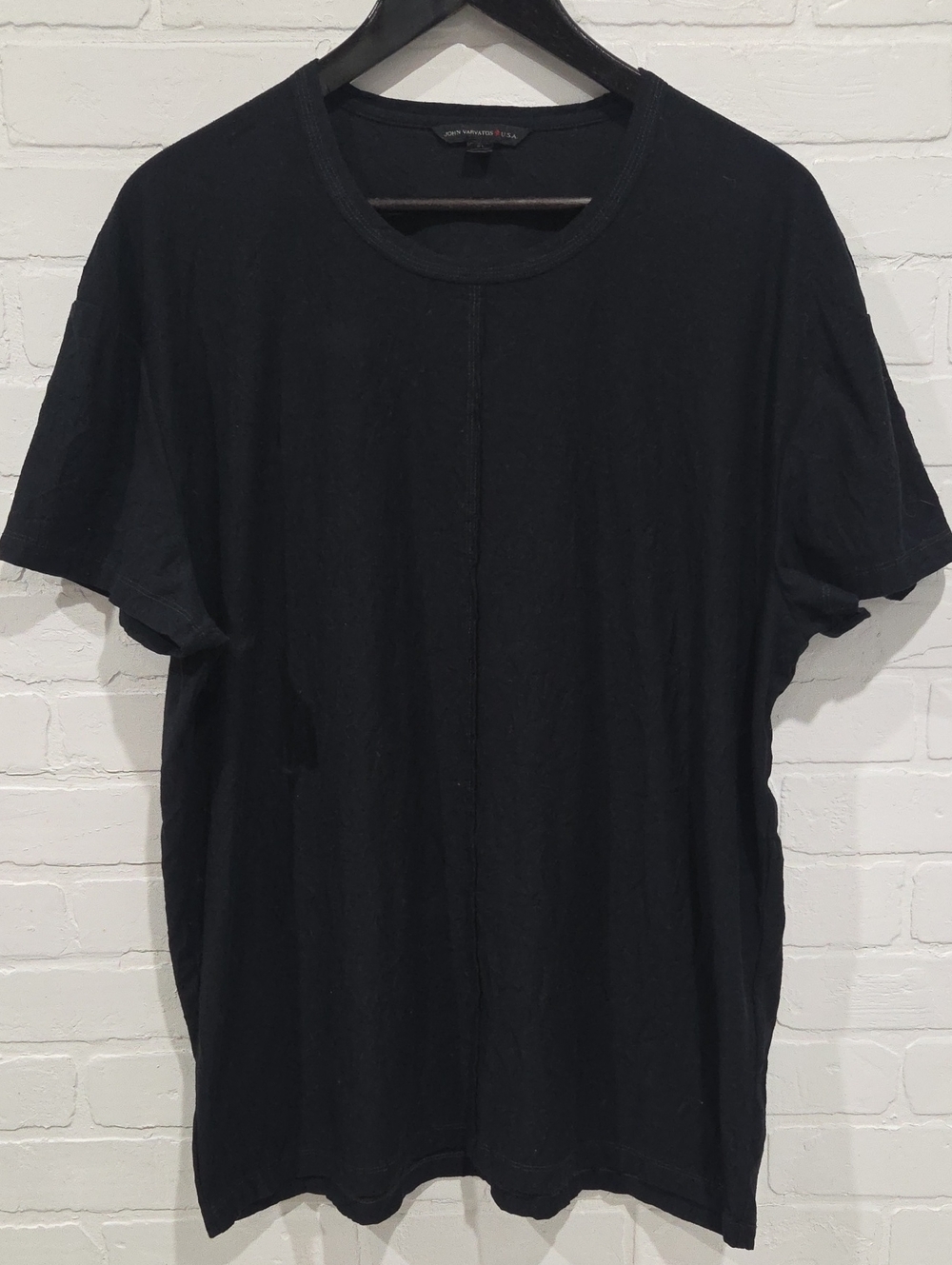 John Varvatos Black Short Sleeve Crew Tee